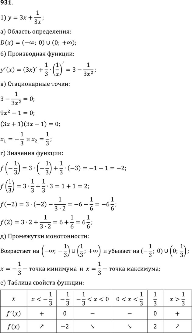Изображение Упр.931 ГДЗ Алимов 10-11 класс