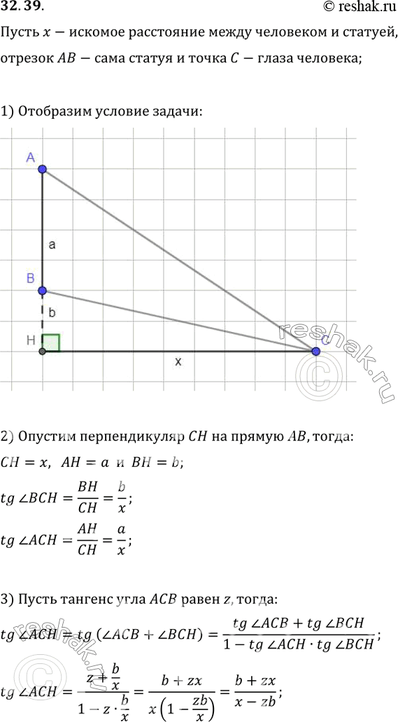 Изображение 32.39 Памятник состоит из статуи и постамента. К памятнику подошёл человек.   Верхняя точка...
