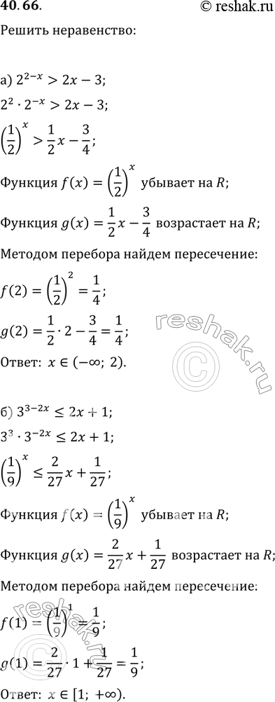 Изображение Упр.40.66 ГДЗ Мордкович 10-11 класс