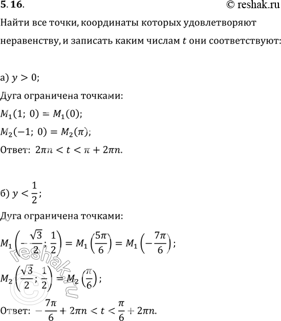 Изображение Упр.5.16 ГДЗ Мордкович 10-11 класс