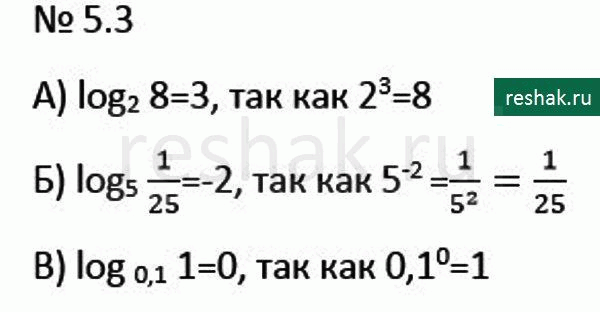 Изображение Упр.5.3 ГДЗ Никольский 10 класс