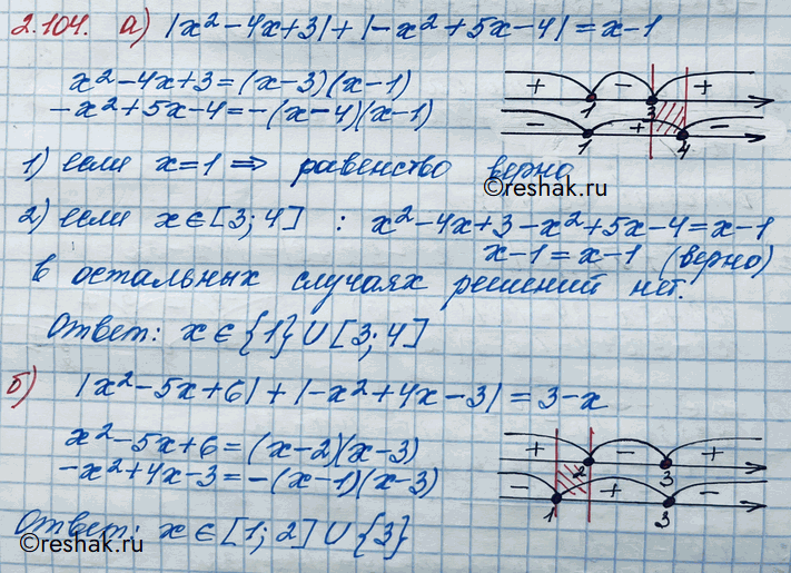Изображение Упр.2.104 ГДЗ Никольский 10 класс