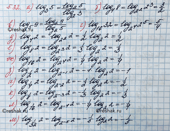 Изображение Упр.5.22 ГДЗ Никольский 10 класс