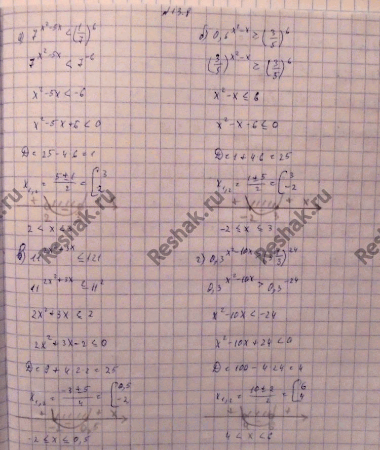Изображение Упр.13.8 ГДЗ Мордковича 11 класс профильный уровень