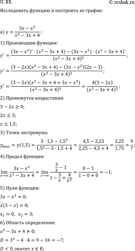 Изображение Упр.33 Повторение ГДЗ Мордковича 11 класс профильный уровень