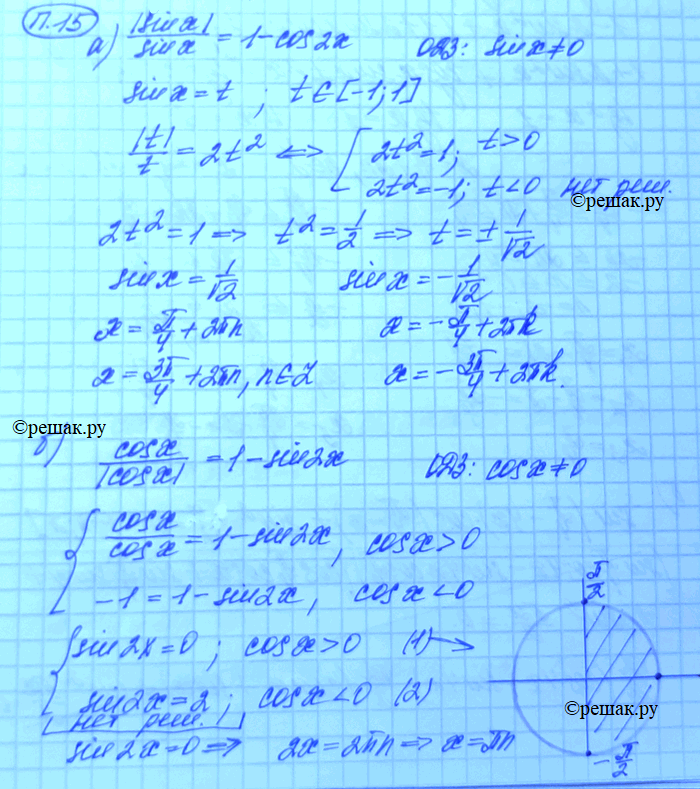 Изображение Упр.15 Повторение ГДЗ Мордковича 11 класс профильный уровень