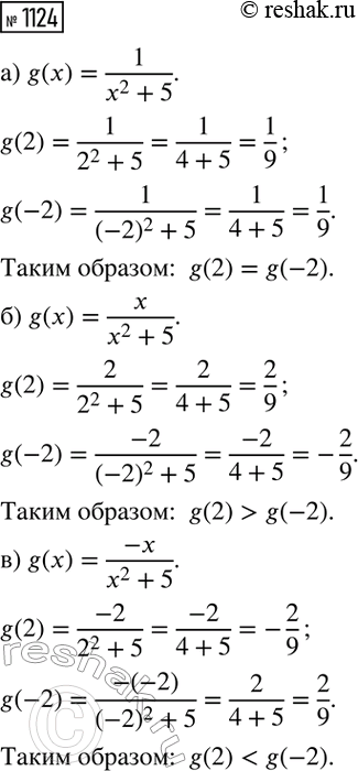 Изображение Упр.1124 ГДЗ Макарычев Миндюк 8 класс