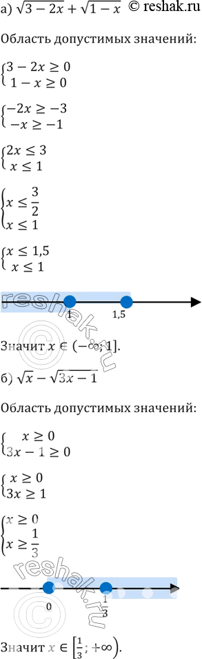 Изображение Найдите множество значений х, на котором функция у = (х- 2)^-1 принимает:  а) положительные значения; б) отрицательные...