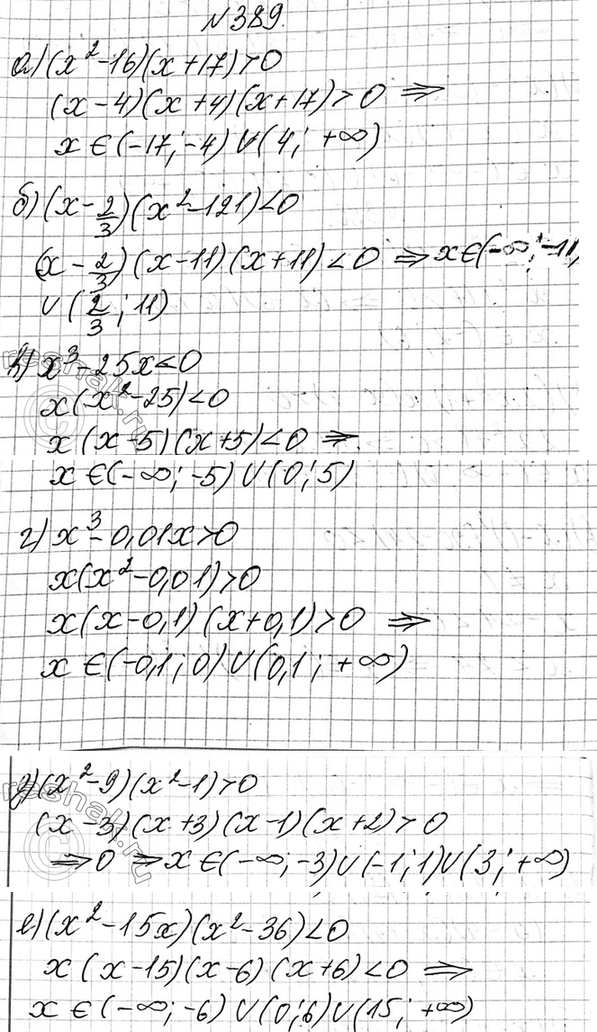 Изображение 352. Решите уравнение:  а) х5 - х3 = 0; б) х6 = 4x4; в) 0,5x3 = 32x; г) 0,2x4 =...