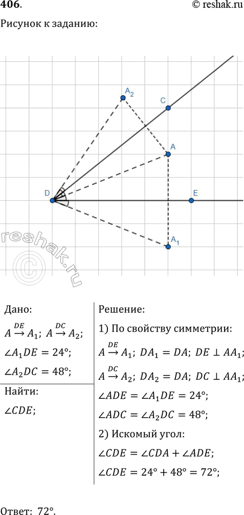 Изображение Упр.406 ГДЗ Атанасян 7-9 класс по геометрии