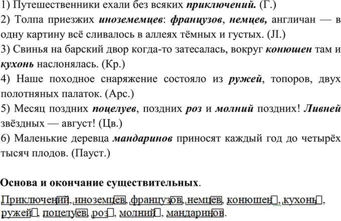 Изображение 211. Спишите предложения, употребляя существительные, данные в скобках, в форме родительного...