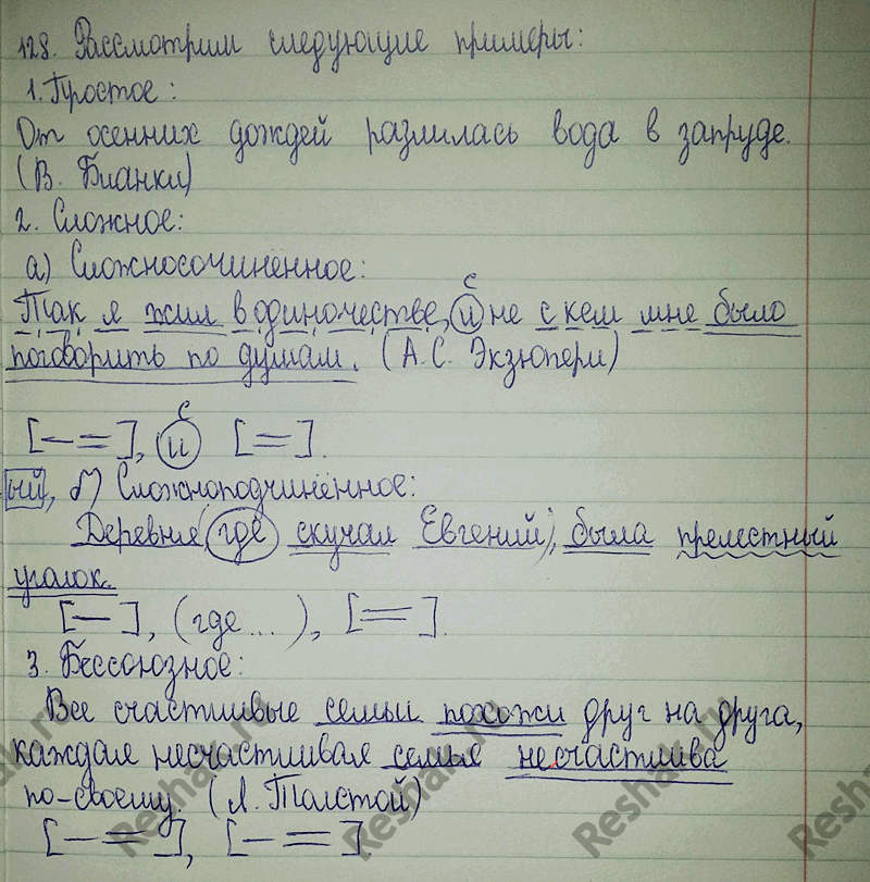 Изображение 128. Язык и литература. Из произведений художественной литературы выпишите предложения,...