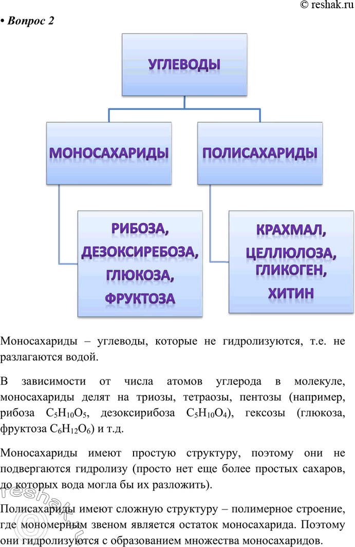 Изображение 2 Какие углеводы называют моносахаридами, полисахаридами? Почему их так называют?   ...