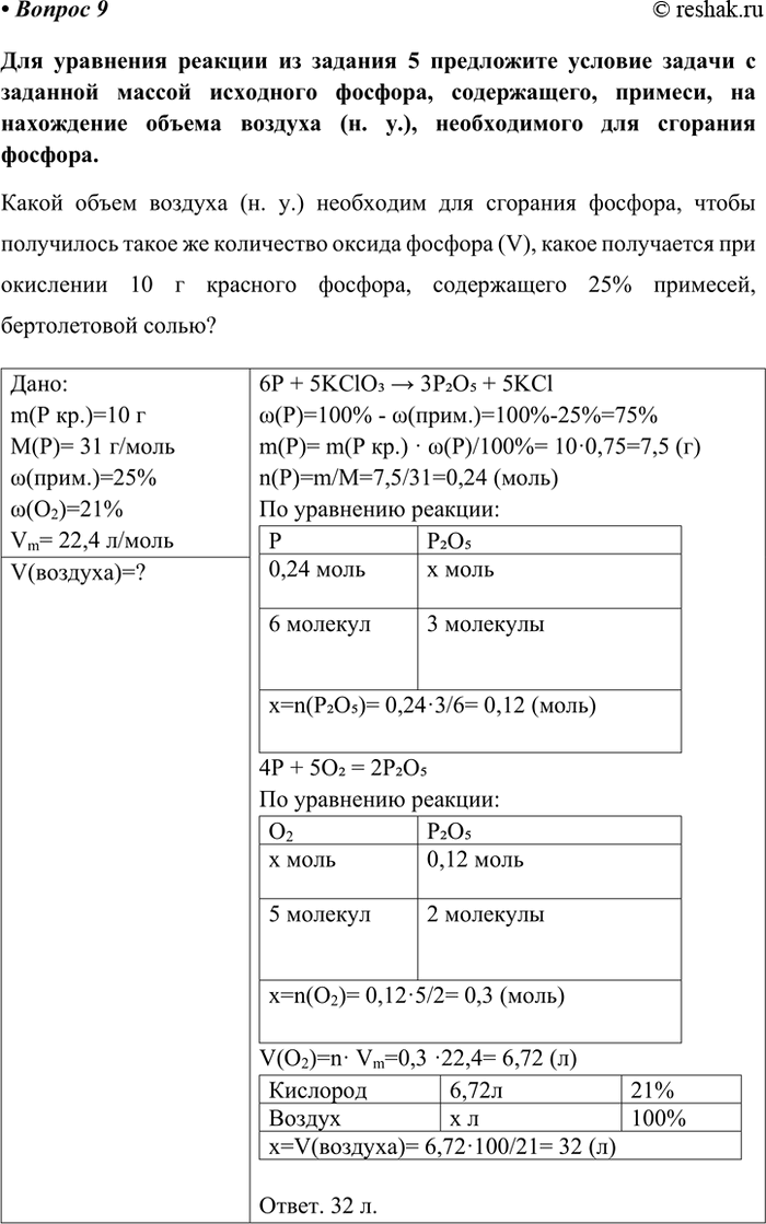 Изображение Параграф 22 Вопрос 9 ГДЗ Габриелян 11 класс (базовый уровень)