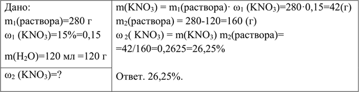 Изображение 7	Из 280 г 15%-го раствора нитрата калия выпарили 120 мл воды. Вычислите массовую долю соли в полученном...
