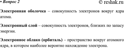 Изображение 2. Что представляют собой электронная оболочка атома, электронные слои и орбитали?   ...