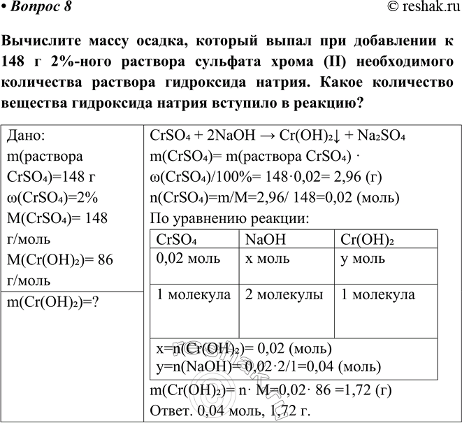 Изображение Параграф 29 Вопрос 8 ГДЗ Габриелян Остроумов 8 класс (углубленный)