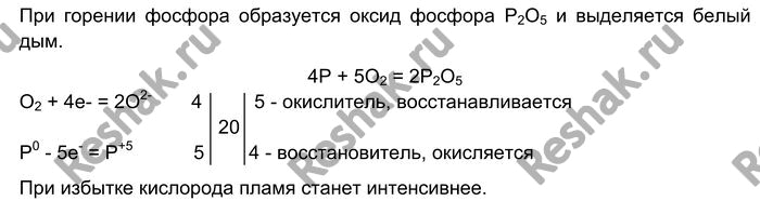 Изображение Лабораторный опыт № 34  Горение фосфора на воздухе и в кислороде  Наберите в ложечку для...