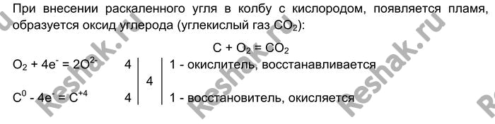 Изображение Лабораторный опыт № 36  Горение угля в кислороде  Поместите в ложечку для сжигания веществ...