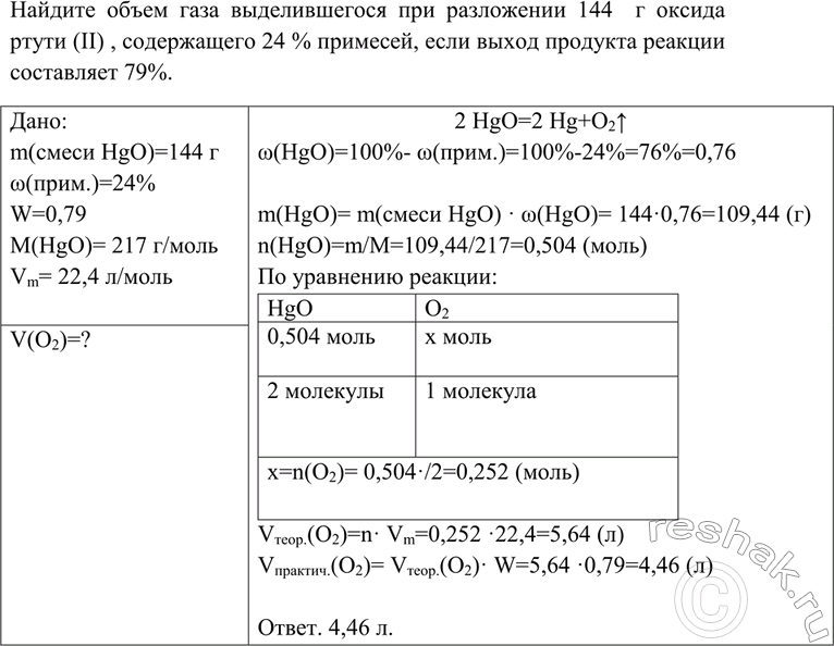 Изображение Английский химик Дж. Пристли получил кислород разложением оксида ртути (II). Напишите...
